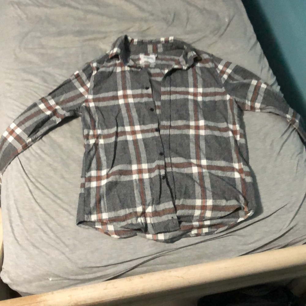 Grey and Orange Goodfellow & co flannel